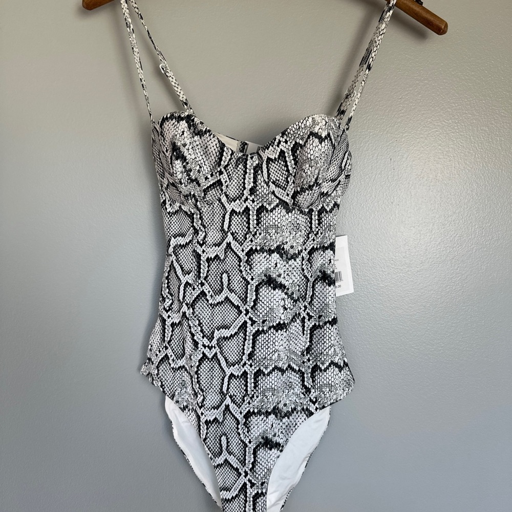 Onia NWT Belle Python One-Piece Swimsuit Size XS